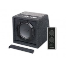 Subwoofer Box Αυτοκινήτου Alpine 20 cm / 8". Με Ενσωματωμένο Ενισχυτή RMS 100W